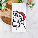 Wire Fox Terrier Doodled Santa Hat Dog  Breed Tea Towel - 50+ Breeds