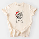Large Ivory - German Shepherd Santa Dog Breed Comfort Colors T-shirts - 40+ Dog Breeds