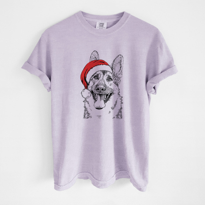 Santa Dog Breed Comfort Colors T-shirts - 40+ Dog Breeds