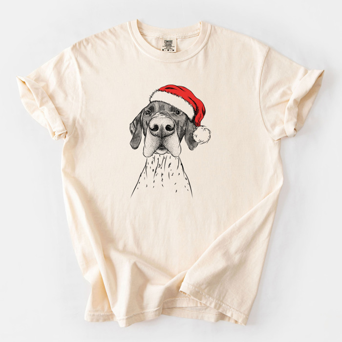 Santa Dog Breed Comfort Colors T-shirts - 40+ Dog Breeds