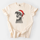 Medium Ivory - Doberman Pinscher Natural Santa Dog Breed Comfort Colors T-shirts - 40+ Dog Breeds