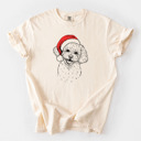 XXL Ivory - Bichon Frise Santa Dog Breed Comfort Colors T-shirts - 40+ Dog Breeds