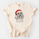 Large Ivory - Cavapoo Santa Dog Breed Comfort Colors T-shirts - 40+ Dog Breeds