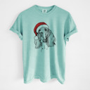 XXL Chalky Mint - Basset Hound Santa Dog Breed Comfort Colors T-shirts - 40+ Dog Breeds