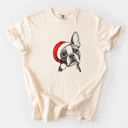 Large Ivory - Boston Terrier Santa Dog Breed Comfort Colors T-shirts - 40+ Dog Breeds