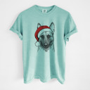 Large Chalky Mint - Belgian Malinois Santa Dog Breed Comfort Colors T-shirts - 40+ Dog Breeds