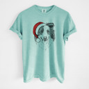 Small Chalky Mint - Border Collie Santa Dog Breed Comfort Colors T-shirts - 40+ Dog Breeds