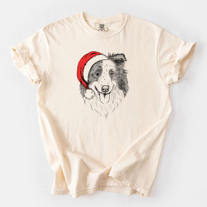Santa Dog Breed Comfort Colors T-shirts - 40+ Dog Breeds