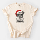 XXL Ivory - Mini Schnauzer Santa Dog Breed Comfort Colors T-shirts - 40+ Dog Breeds