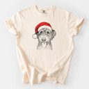 Small Ivory - Aussiedoodle Santa Dog Breed Comfort Colors T-shirts - 40+ Dog Breeds