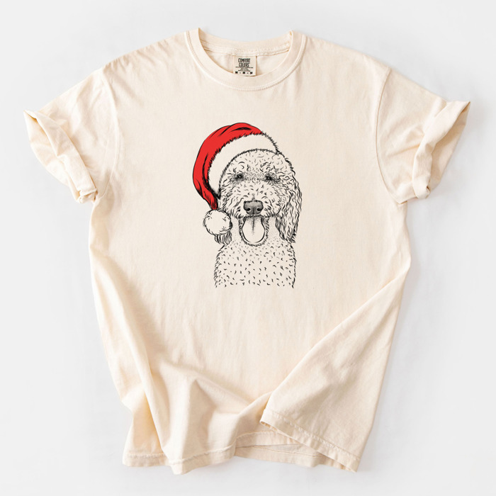 Santa Dog Breed Comfort Colors T-shirts - 40+ Dog Breeds