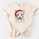 Large Ivory - Australian Cattle Dog Santa Dog Breed Comfort Colors T-shirts - 40+ Dog Breeds