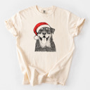 XL Ivory - Rottweiler Santa Dog Breed Comfort Colors T-shirts - 40+ Dog Breeds