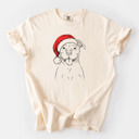 XL Ivory - American Bulldog Santa Dog Breed Comfort Colors T-shirts - 40+ Dog Breeds
