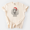 Large Ivory - Poodle Santa Dog Breed Comfort Colors T-shirts - 40+ Dog Breeds