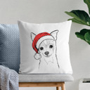 Chihuahua Santa Hat Dog Breed Throw Pillow Cover - 40+ Dog Breeds