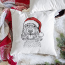Cockapoo Santa Hat Dog Breed Throw Pillow Cover - 40+ Dog Breeds