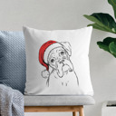 Boxer Santa Hat Dog Breed Throw Pillow Cover - 40+ Dog Breeds