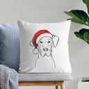 Great Dane Santa Hat Dog Breed Throw Pillow Cover - 40+ Dog Breeds