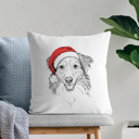 Australian Shepherd Santa Hat Dog Breed Throw Pillow Cover - 40+ Dog Breeds
