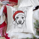 Australian Cattle Dog Santa Hat Dog Breed Throw Pillow Cover - 40+ Dog Breeds