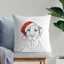 Labrador Retriever 1 Santa Hat Dog Breed Throw Pillow Cover - 40+ Dog Breeds