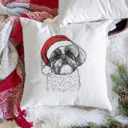 Shih Tzu Santa Hat Dog Breed Throw Pillow Cover - 40+ Dog Breeds