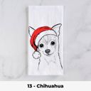 13 - Chihuahua Santa Hat Christmas Dog Tea Towel - 25+ Breeds