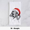 18 - Beagle Santa Hat Christmas Dog Tea Towel - 25+ Breeds