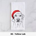 05 - Yellow Lab Santa Hat Christmas Dog Tea Towel - 25+ Breeds