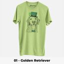 XXL 01 - Golden Retriever St. Patrick's Day Dog Unisex T-shirts