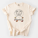 Medium Ivory - Beagle Detailed Hand Drawn Thankful Dog Breed Comfort Colors T-shirts - 25+ Dog Breeds