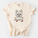 XXL Ivory - Yorkie Detailed Hand Drawn Thankful Dog Breed Comfort Colors T-shirts - 25+ Dog Breeds