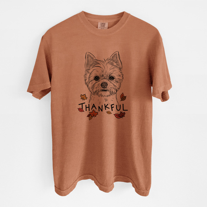 Detailed Hand Drawn Thankful Dog Breed Comfort Colors T-shirts - 25+ Dog Breeds