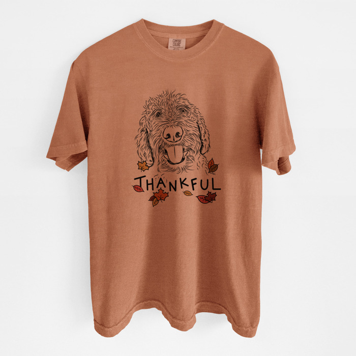 Detailed Hand Drawn Thankful Dog Breed Comfort Colors T-shirts - 25+ Dog Breeds