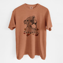 Medium Ivory - Pitbull Mix Detailed Hand Drawn Thankful Dog Breed Comfort Colors T-shirts - 25+ Dog Breeds