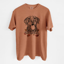 Medium Ivory - Black Lab Detailed Hand Drawn Thankful Dog Breed Comfort Colors T-shirts - 25+ Dog Breeds