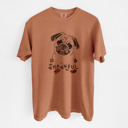 XXL Yam - Pug Detailed Hand Drawn Thankful Dog Breed Comfort Colors T-shirts - 25+ Dog Breeds