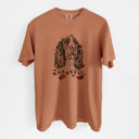 Large Ivory - English Springer Spaniel Detailed Hand Drawn Thankful Dog Breed Comfort Colors T-shirts - 25+ Dog Breeds