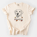 XXL Ivory - Labrador Retriever Detailed Hand Drawn Thankful Dog Breed Comfort Colors T-shirts - 25+ Dog Breeds