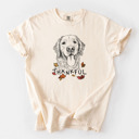 Small Ivory - Golden Retriever Detailed Hand Drawn Thankful Dog Breed Comfort Colors T-shirts - 25+ Dog Breeds