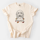 Large Ivory - Goldendoodle Detailed Hand Drawn Thankful Dog Breed Comfort Colors T-shirts - 25+ Dog Breeds