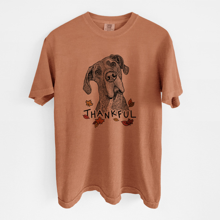 Detailed Hand Drawn Thankful Dog Breed Comfort Colors T-shirts - 25+ Dog Breeds