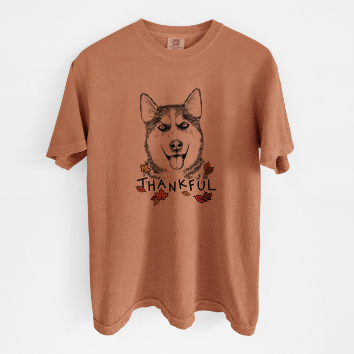 Detailed Hand Drawn Thankful Dog Breed Comfort Colors T-shirts - 25+ Dog Breeds