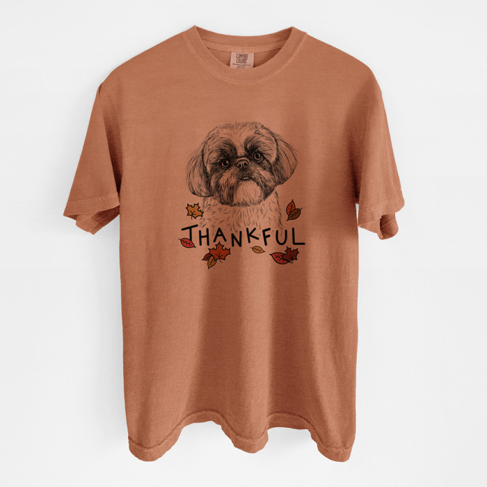 Detailed Hand Drawn Thankful Dog Breed Comfort Colors T-shirts - 25+ Dog Breeds