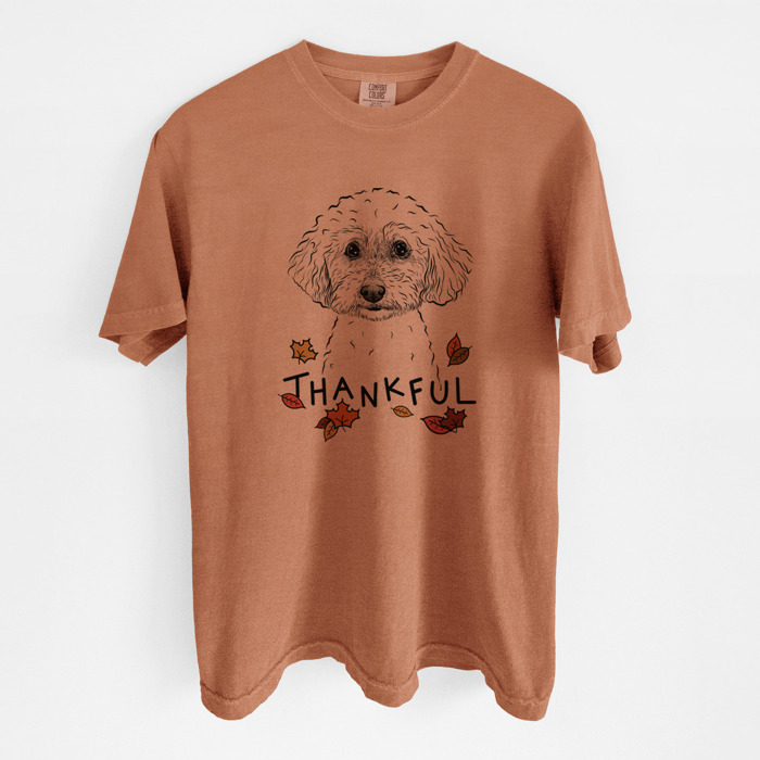 Detailed Hand Drawn Thankful Dog Breed Comfort Colors T-shirts - 25+ Dog Breeds