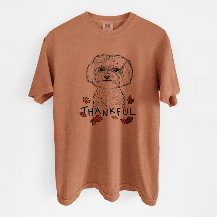 Detailed Hand Drawn Thankful Dog Breed Comfort Colors T-shirts - 25+ Dog Breeds