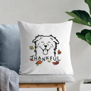Australian Shepherd Doodled Thankful  Autumn Dog Breed Throw Pillow Cover -50+ Breeds
