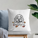 Goldendoodle Doodled Thankful  Autumn Dog Breed Throw Pillow Cover -50+ Breeds