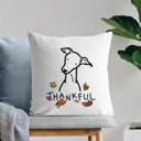 Italian Greyhound Doodled Thankful  Autumn Dog Breed Throw Pillow Cover -50+ Breeds
